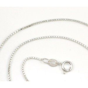 New Without Tags SS Italy 1mm Box Chain Necklace